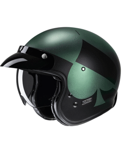 Open face helmet HJC V31 Kuz black-green